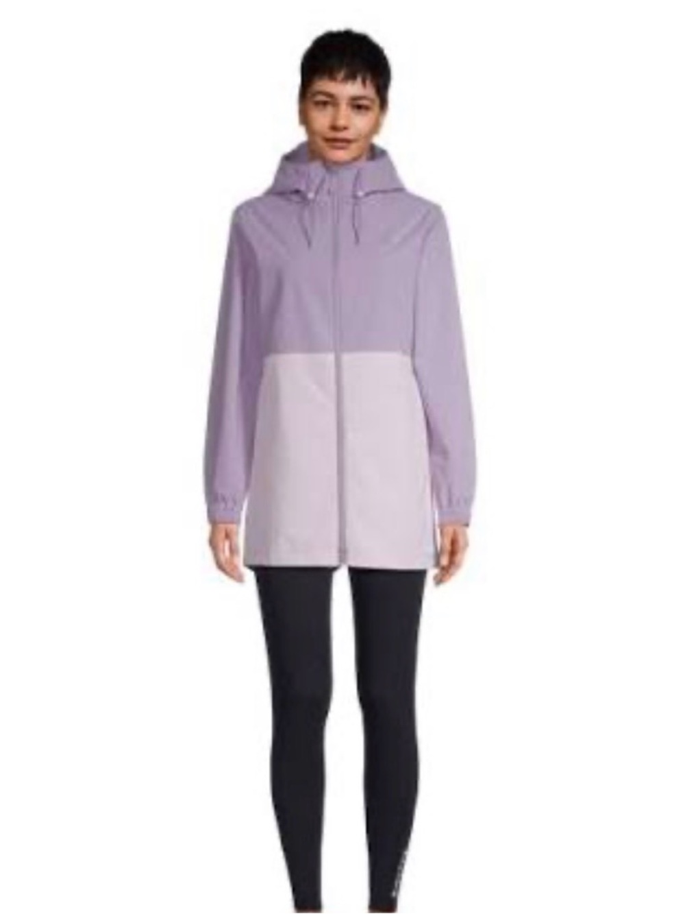 Ripzone Light Purple Two-Tone Hooded Rain Jacket - Women's